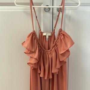 GUC joie dance midi dress w ruffle halter neck